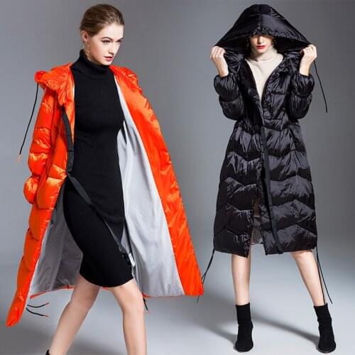 Down Jacket Female 2020Winter New Fashion Hooded White Duck Down Jacket