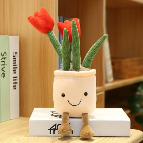 Girl Doll Realistic Plant Doll Washable Doll Toy Interactive Doll 14’’ Soft Plush Doll with Plant House Decoration