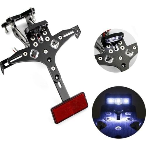 For Yamaha MT09 FZ09 MT-09 FZ-09 2013 2014 2015 2016 LED Light MT 09 Motorcycle Adjustable License Plate Mount Holder Bracket