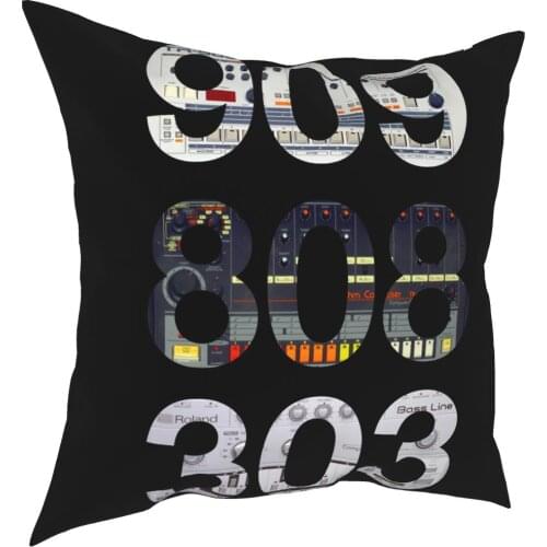 Roland 909 808 303 Classic Synth Drum Machine Pillow Cover Decoration Cushions Throw Pillow for Home Double-sided Printing