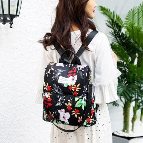 Back Anti-Theft Design Backpack High Capacity Student Bag Women Travel Phone Cosmetic Notebook Umbrella Storage Knapsack Supplie