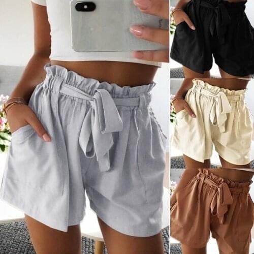 Oversize Shorts Women Summer Loose Shorts Bow Drawstring High Waist Casual Girls Sweet Short Pants Korean Students Harajuku Ins