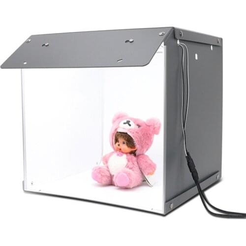 SANOTO 16" x 16" Photography Table Top Light Box 102pcs LED Lights Dimmable Portable Foldable Photo Studio Shooting Tent Softbox