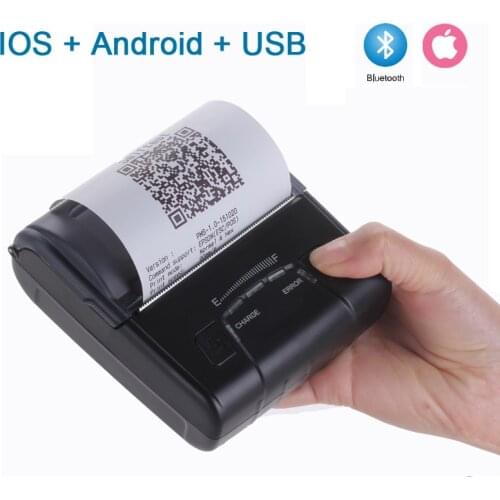 High quality 3 inch portable free adroid sdk android bluetooth printer with battery thermal printer for the terminal HS-E30UAI