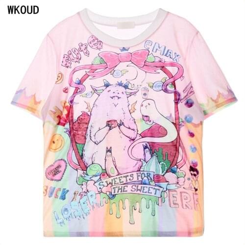 Женские шелковые футболки WKOUD China At AliExpress