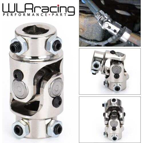 WLR- 3/4" DD x 3/4" DD Nickel Plating Single Steering Shaft Universal U Joint Total Length 83mm (3-1/4") WLR-SJS01