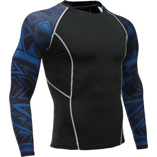 Ms Clothing Winter First layer Casual slim Thermal T-shirt black Jogging tights Fitness Compression T-shirt long sleeve Clothing