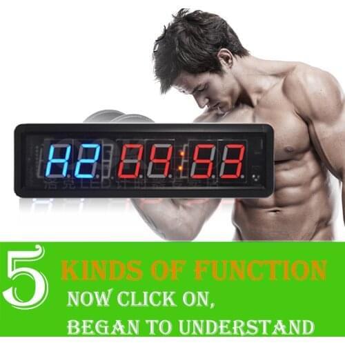 1.8 inch Remote 6 Digits Display Countdown Clock Count Up Countdown Timer For researched and Swim Use Stopwatch Gym / Boxing gym