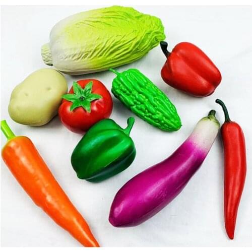 1Pcs Simulation Plastic Vegetable Props Model Kitchen Vegetable Ornaments Childrens Toys Photography Photo Props Mini Food Toys
