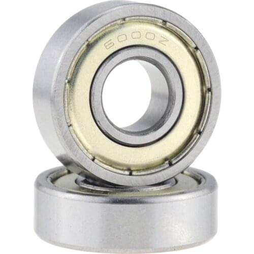 1pc Metal Shields Bearing 6000zz 10x26x8mm 6000-2RS 10*26*8mm Miniature deep groove ball bearing 6001zz6002zz6003zz6004zz6005zz