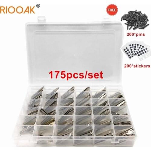175PCS/SET Metal Blank Uncut Flip KD Remote Key Blades For KEYDIY/KD/VVDI Xhorse Remotes/JMD Handy baby 2 with 200pcs logo