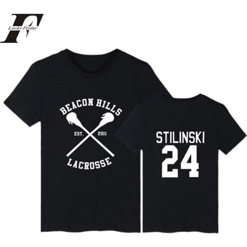 2018 christmas Summer Beacon Hills Stilinski 24 Hip Hop fitness T Shirt men/women Stilinski t-shirt Teen Wolf Cotton Tee Tshirts