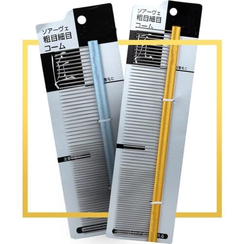 Colorful Dog Clipper Comb Dog Cat Grooming Dressed Hair Pet Trimmer Combs Anti-Static Comb Straight Stainless Steel Pet Pin Comb