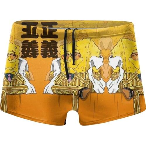 Men Anime Cartoon swimwear MARINE swimsuits Boy for the sea Pool