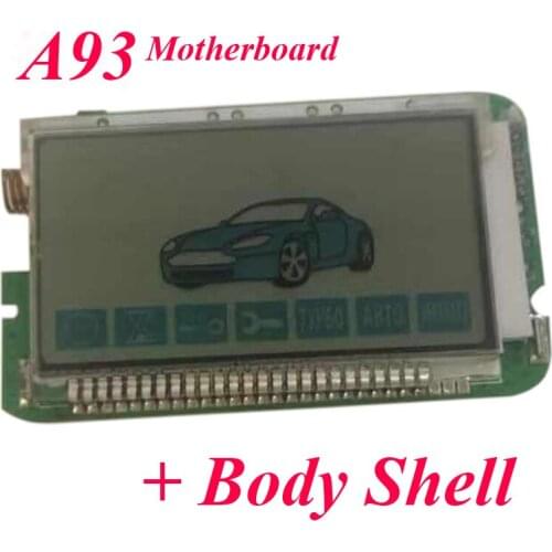 Horizontal A93 LCD Remote Control Keychain for Russian Starline A93 Two Way Car Burglar Alarm System Key chain Fob