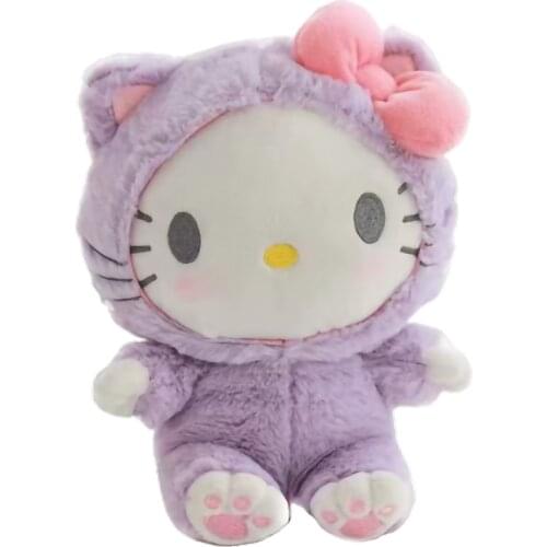 20cm Hello Kitty Plush Kawaii Pillow Toy Stuffed KT Cat Dolls Anime Figure Children Cute Sitting Position Kid Baby Birthday Gift