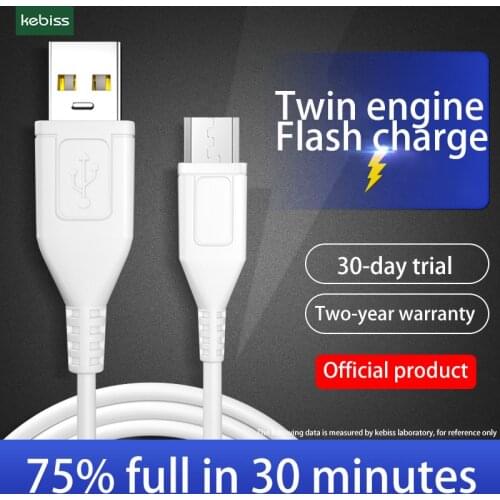 Kebiss Micro Usb Cable for Vivo Double Engine 4A Flash Charging Cord X7 X9 X21 X20 Data Cable Phone Accessories Charger Wire