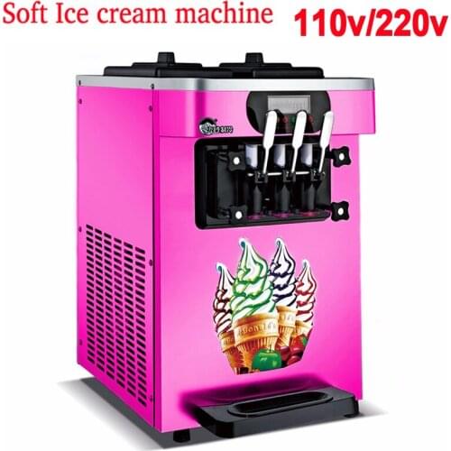 3 flavors Ice cream maker Commercial automatic ice cream machine 18L/H sweet cone ice cream machine Small soft ice cream machine