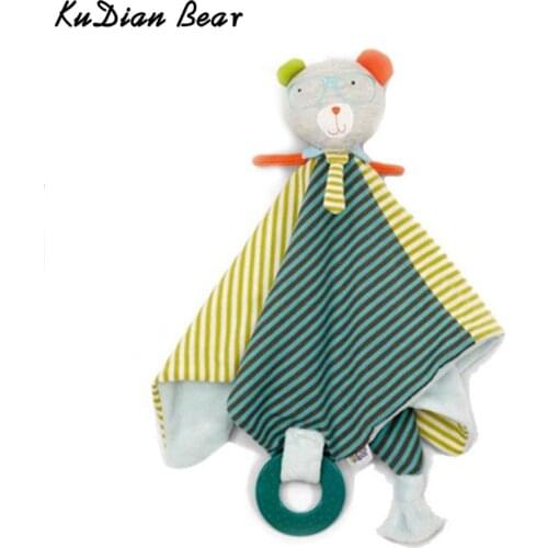 KUDIAN BEAR Newborn Baby Appease Towel Soft Comforting Plush Toy Cartoon Infant Hand Towel Toys Baby Care Accessory BC006 RP49