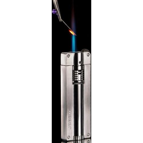 Jobon Metal Windproof Gas Butane Jet Flint Lighter Turbo BBQ camping Lighter Spray Gun Cigar Smoking Accessories