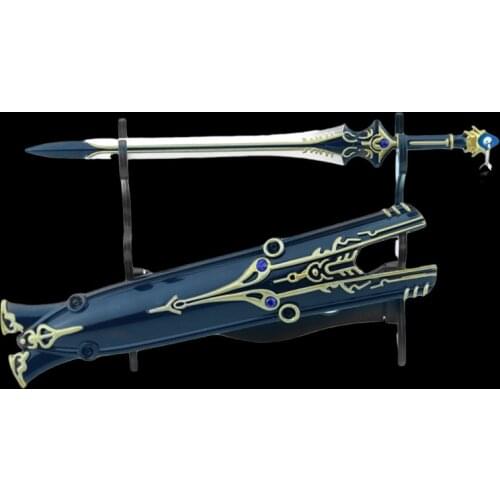 New Alloy Sword Weapon Model Exhibition Props Birthday Gifts Game Toys Household Ornaments Red-violet Snow Name Infinite Machete