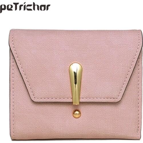 New Designer Luxury Brand Women PU Leather Short Wallets Vintage Small Mini Hasp Purse Ladies Fashion Feminina Coin Pocket Bags