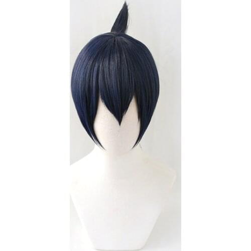 Chainsaw Man Hayakawa Aki Dark Blue Short Wig Cosplay Costume Heat Resistant Synthetic Hair Wigs
