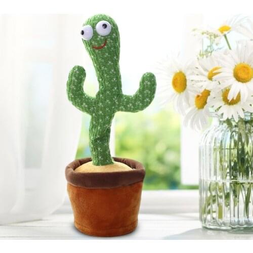 Cactus Plush Toy Electric Stuffed Plant Toy Without Battery Good For Early Education The Toys Will Dance With The Rhythm