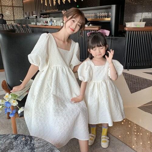 New loose summer mother and daughter dress girl summer dress foreign style princess skirt parent-child dress