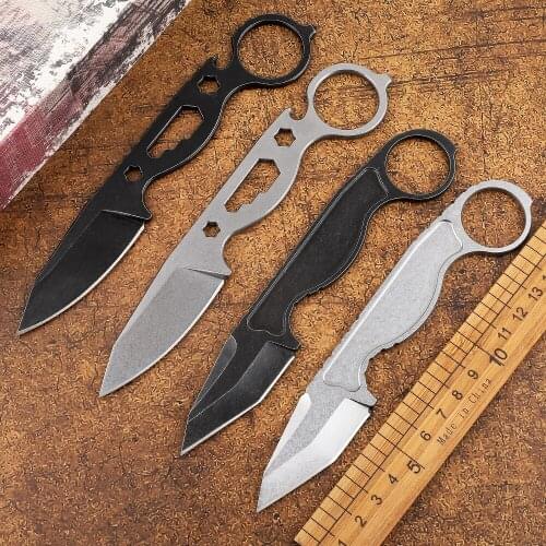 Karambit tactical hunting knife 440C fixed blade CS outdoor hunting camping camping survival defense EDC tool straight knife