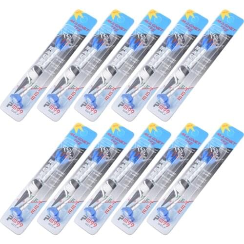 10 pieces/Bag Golf Ball Tee Golf Magnet tees Step Down golf Tee Holder 80mm Training Composite Practice tees