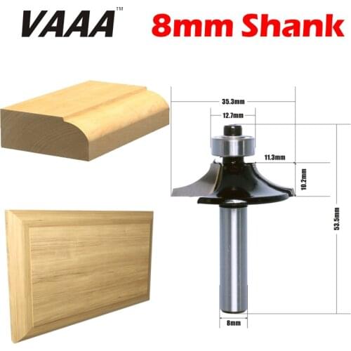 VAAA 1PC 8mm Shank Thumbnail Euro Style Door Front Edging Router Bit Wood Cutting Tool woodworking router bits
