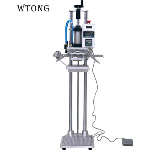 WT-120 Pneumatic Turnover Hot Stamping ABS Plastic Carte Fruit Box Foil Automatic Imprint Beer Basket Hot Stamping Foil Machine