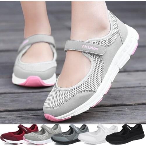 Women Tennis Shoes SuperLight Female Healthy Walking shoes Summer Breathable Flats Sport Running Sneakers Mother Gift 35-42 Size