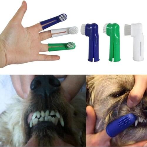 Pet Finger Toothbrush Dog Cat Tartar Teeth Cleaning Tools for Puppy Cat Kitten Grooming Toothbrush Dog Accessories