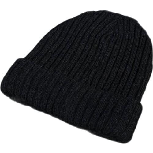 1 Pcs 2017 Korean Autumn Winter Warm Add Cotton Flanging Adult Hats For Women And Men Brand Skullies Branies Caps 5 Colors 8605