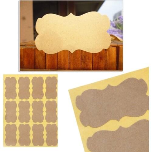 10 sheets Glass Bottle Stickers Labels Vintage Blank Kraft Chalkboard Lables Tags Handmade Sealing Sticker Gift Packaging DIY