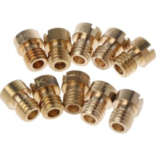 10pcs/set Main Jet For PWK OKO CVK Mikuni KOSO Motorcycle Carburetor Vice Injectors Nozzle Size 100-140