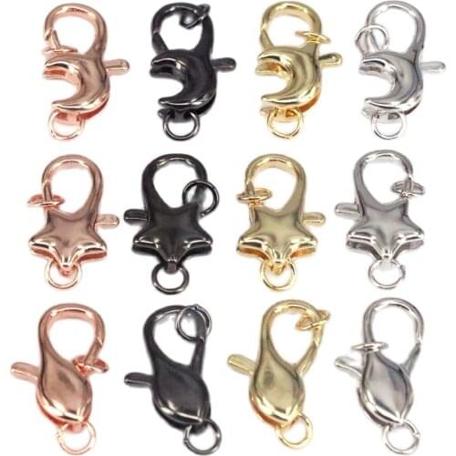 10Pcs New Metal Lobster Clasps for Bracelets Necklaces Hooks Chain Closure Craft Accessories for Jewelry Making Components DIY