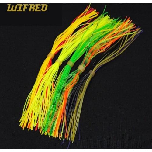 15 Bundles Assorted Color Silicone Skirts for Spinnerbait Buzzbait Rubber Jig Lures Squid Skirts Fly Tying Material Line foot