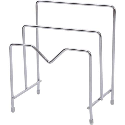 201 Stainless Steel Rack Kitchen Storage Shelf Lid Chop Board Lay-in Rack Kitchen Storage Accessories