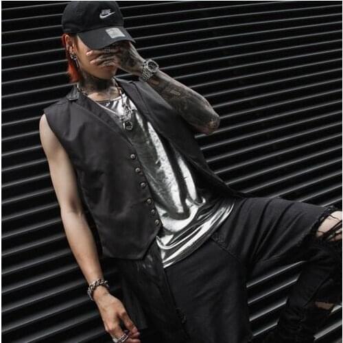 2020 New men clothing Hair Stylist GD Personal Night Club Performance Dress Vest plus size stage plus size costumes