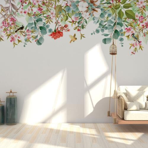 Наклейки цветы на стену ABEDOE China At AliExpress