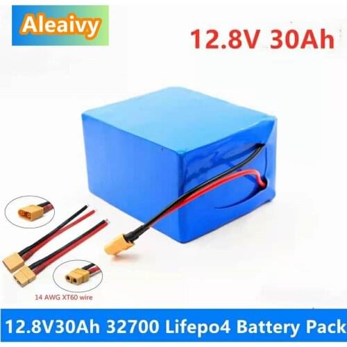 Aleaivy 32700 Lifepo4 Battery Pack 4S3P 12.8V 30Ah with 4S 40A Balanced BMS for Electric Boat and Uninterrupted Power Supply 12V