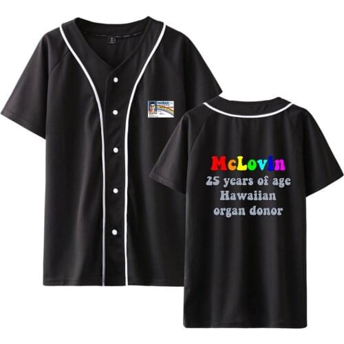 Mclovin Baseball T shirts Unisex Summer Short Sleeve T-shirt Hot Sale Fashion Streetwear Clothes