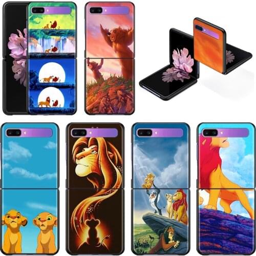 Brave Little Lion Phone Case For Samsung Galaxy Z Flip 3 5G Cover Shell Black TPU Caso Capa Hard Fundas