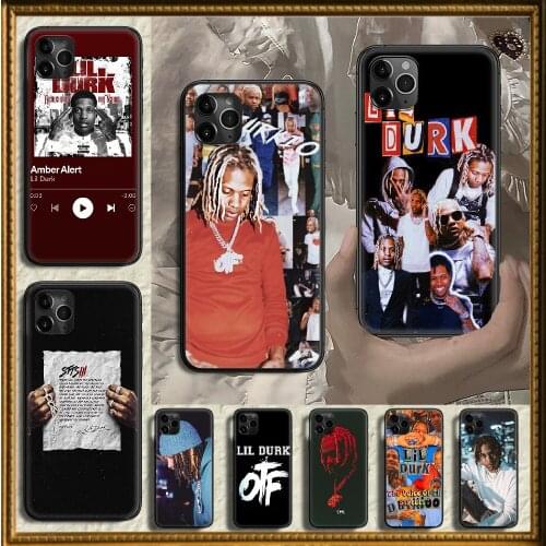 Rapper lil durk Phone Case Cover Hull For iphone 5 5s se 2 6 6s 7 8 12 mini plus X XS XR 11 PRO MAX black art Etui pretty