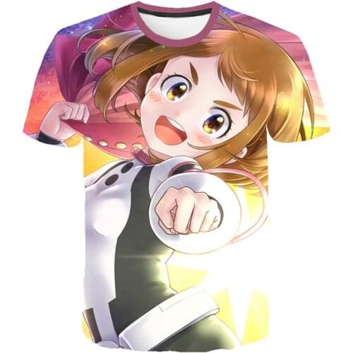 2021 My hero academia anime 3d T-shirt sleeve shirt mens summer new ropa hombre streetwear men verano koszulki