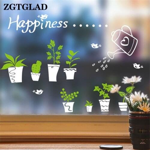 Hot new pots of glass window wall stickers can be removed environmentally friendly wall stickers wholesale custom