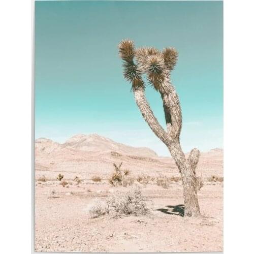 Canvas Painting Vintage Desert Scape Home Decoration Wall Art Prints Modular Picture Cactus Nature Summer Poster For Living Room